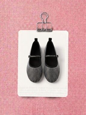 Zara Black Studded Mary Jane Shoes
